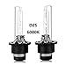 D2S 6000K HID Xenon Headlight Replacement Bulbs 35W High And Low Beam ZRSJ Car Headlights - Pack of 2 (6000k, D2S)