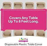 Unique Solid Hot Pink Rectangular Table Cover 137cm x 274cm view 4