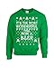 Jacted Up Tees It's the Most Wonderful Time for Beer Ugly Sweater Christmas Unisex Crew Sweatshirt SHIPS FROM OHIO USA