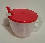 Tupperware Mix and Store Batter Bowl 4 Cup Small Measuring Pitcher Red