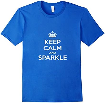 Men's "Keep Calm &amp; Sparkle" T-Shirt XL Royal Blue