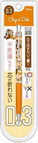 Chip & Dale Orenz Micro core Core diameter 0.3mm Core does not break Mechanical pencil with Eraser Stationery Japan