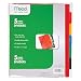 Mead Tab Dividers with Pocket, 3 Hole Punch, Fits 3 Ring Binder, Assorted Colors, 5 Pack (20038) primary