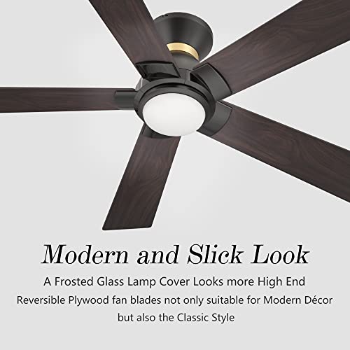 Smart Wifi LED Ceiling Fan in Indoor/Outdoor, 52inch Plywood smart