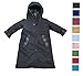 Fit Rite Boys Girls Hooded Waterproof Long Raincoat Full Length Rain Jacket for Children and Toddler with Reflective Stripes