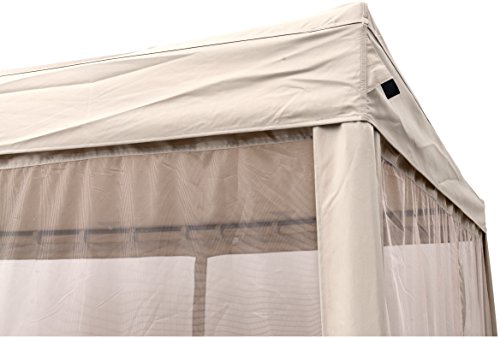 SORARA Gazebo Pavilion Fully Enclosed Heavy Duty Garden Canopy with Mesh Insect Screen, 10 x 13-Feet, Sand