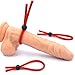 Adjustable Penis Ring Cock Rings for Male Erection Enhancing, SAMMOR Soft Silicone Ball Ties Dick Loop for Men Longer Harder Stronger Erection (3 Red C-Ring/Pack)