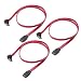 Cable Matters 3-Pack 90 Degree Right Angle SATA III 6.0 Gbps SATA Cable (SATA 3 Cable) Red - 24 Inches primary