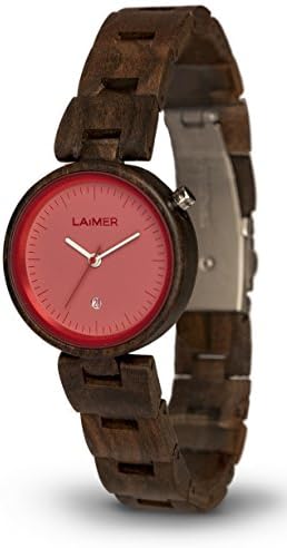 LAiMER Women's Wooden Watch NICKY PINK โ Wrist Watch made of natural Sandalwood - Stylish Fashion Piece for every Day