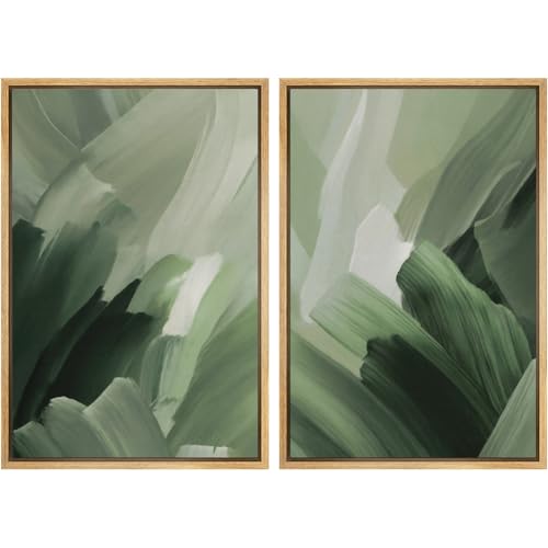 MUDECOR Framed Canvas Print Wall Art Set Green