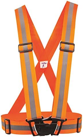 GMVPlus Reflective Vest for High Visibility All Day and Night.For Running, Cycling, Dog-Walking, Car Safety, Highway Emergencies, Motorcycling and Horse Riding.Adjustable Waist. (Orange, One Size)