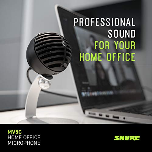 Shure MV5C Home Office Microphone, Conferencing Microphone for Mac & PC