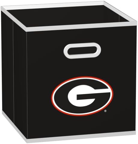 NCAA Georgia Bulldogs Fabric Storage Drawer, One Size, Black