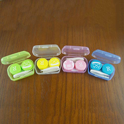 Lannmart 1set Travel Glasses Contact Lenses Box 6.5 x 4 x2cm Contact Lens Case for Eyes Care Kit Holder Container Gift