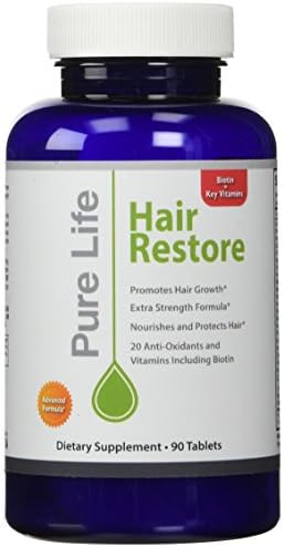 HAIR RESTORE - The BEST Hair Vitamins for Fast Hair Growth Guarantee d Long Healthy Hair Faster with Biotin for Hair Growth & Hair Skin Nails & Hair Loss Treatment - 90 Capsules, for Women & Men - Cyber Monday