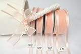 Peach Organza Ribbon With Satin Edge-25 Yards X 7/8 Inches