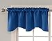 Deconovo Blue Valances for Windows, Scalloped Bathroom Valance, Blackout Valance Curtains for Living Room (52x18 Inch, Royal Blue, 1 Panel)