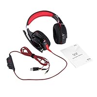 Coldcedar G2000 Lightweight Ergonomic Design Gaming Headset Luminous Headphones with Mic