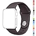 HuanlongTM New Soft Silicone Sport Style Replacement Iwatch Strap Band for Apple Wrist Watch Series 1 Series 2(Cocoa 42mm M/L)