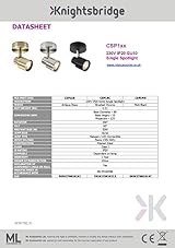Knightsbridge Single GU10 Spotlight Antique Brass view 6