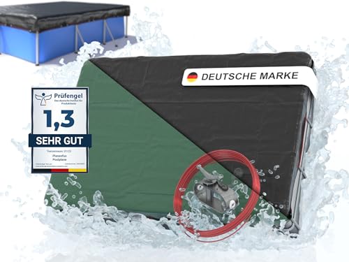 Planenfux® Poolabdeckung rechteckig 630x360 cm | Solarplane Pool Plane