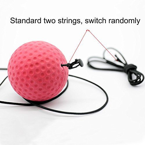 PoiLee Boxing Reflex Fight Ball with Handwraps Great for Training to Improve Reactions and Speed, Punching Bag Boxing Equipment Super for Both Training and Fitness