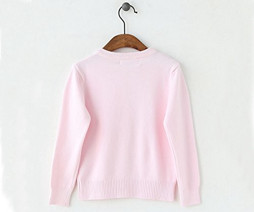 image for SMILING PINKER Girls Cardigan Sweater School Uniforms Button Long Slee