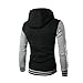 Mens Shirt,Haoricu Autumn Winter Men Teens Slim Fit Hoodie Sweatshirt Winter Long Sleeve Coat Jacket (Gray, Medium)