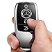 Uxinuo Compatible with Mercedes Benz Key Fob Cover, Soft TPU Super Durable Key Case Cover for Mercedes Benz E Class, S Class, 2017 up W213 Keyless Smart Key Fob_(Silver)
