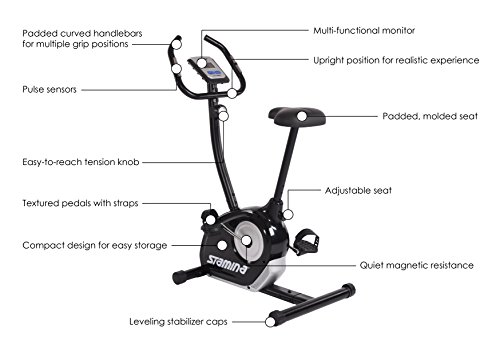 stamina wirk ride exercise bike workstation & strength system