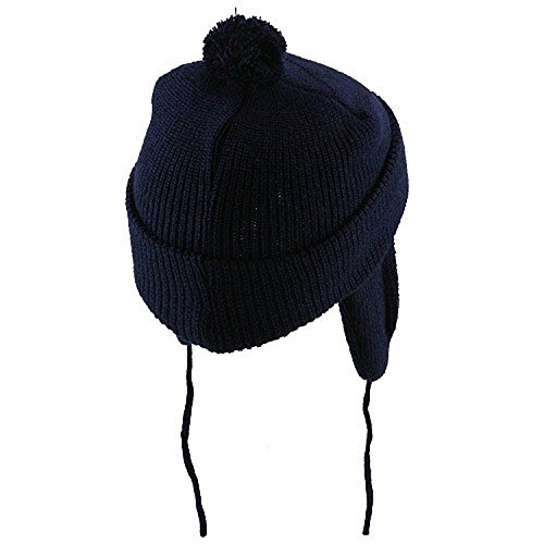 Toddler Beanie Hat with Ear Flaps Navy