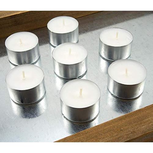 White Unscented Tealight Candles 100 Pure Homes Decor
