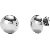 UNOde50 BALL Stud Earrings, Sterling Silver-Plated | Bubble Design, Ser Intrepida Collection