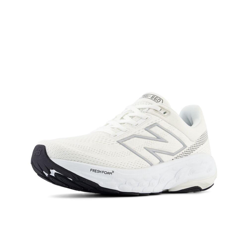 New Balance Women's Fresh Foam X 860 V14 Running Shoe, White/Sea Salt/Black, 7.5 M Image