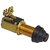 12v-15amp-Momentary-Pushbutton-Horn-Brass-Switch-Wcap-for-Boat-Rv-Five-Oceans