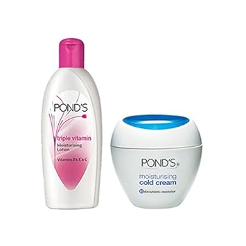 POND'S Triple Vitamin Moisturising Body Lotion, 300ml with Free POND'S Moisturising Cold Cream, 30ml