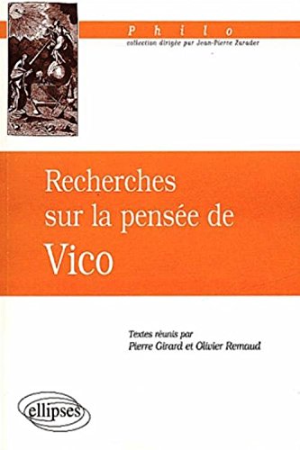 Recherches sur la pensée de Vico