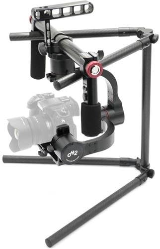 Pilotfly H2 One-Hand Gimbal Professional Kit for Mirrorless and DSLR Cameras, Includes 2-Hand Holder Ver.2 (Bluetooth) and Middle Handle, Carbon Tuning Stand and Mini Tripod