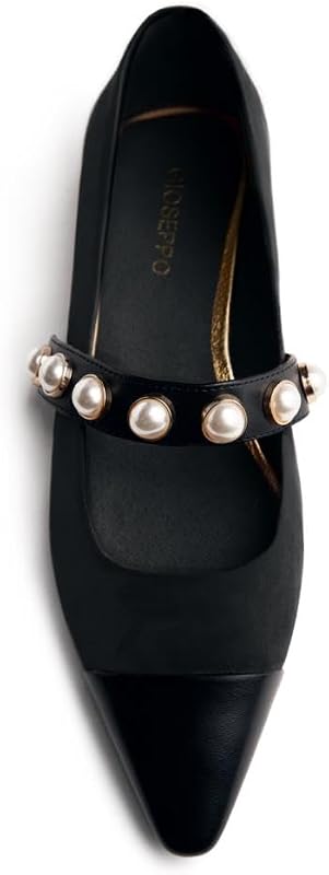 GALIEN, Scarpe Piatte Mary Jane Donna, Nero, 41 EU, Nero, 41 EU