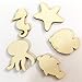 50pcs Pieces Wooden DIY Crafts Wooden Cutouts Ornaments