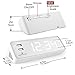 Marathon USB Clock Charger with 2 Charging Ports, 2019 Edition with Universal AC Adapter - Backup Batteries Included - CL030055WH (White Case with White LED Digits)