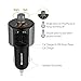 Perbeat Bluetooth FM transmitter Wireless Receiver Radio Adapter Car Kit with 3.4A Dual USB Car Charger Music Controls & Hands-Free Calling C27 Black Gray