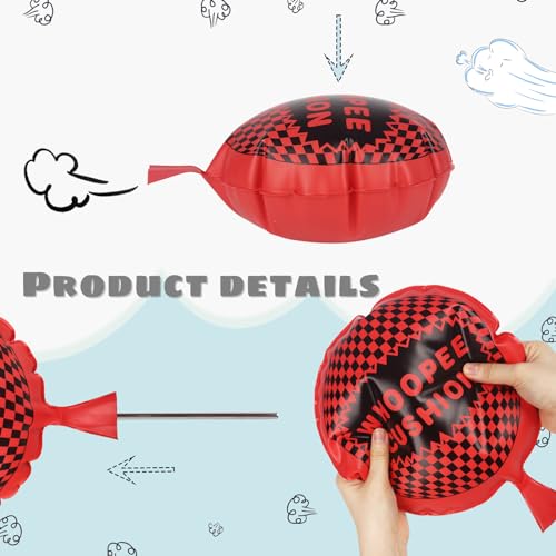 POPLAY 2PCS Whoopee Cushions, 10 inch Fun Toys for Novelty Party Favors Kids and Adults Fart Pillow Prank Party Gift