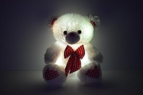 Led Light Up Bow Tie Teddy Bear Pillow Pet Cashmere Cotton