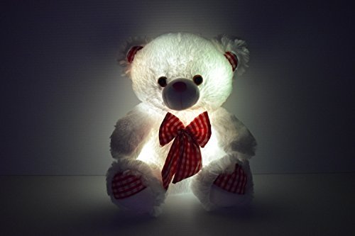 Led Light Up Bow Tie Teddy Bear Pillow Pet Cashmere Cotton