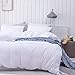 Dreaming Wapiti Duvet Cover Queen, Brushed Microfiber 3pcs Bedding Duvet Cover Set, Soft and Breathable with Zipper Closure & Corner Ties (White, Queen)