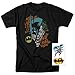 Popfunk Batman Vs. The Joker Split T-Shirt (Large, Black)