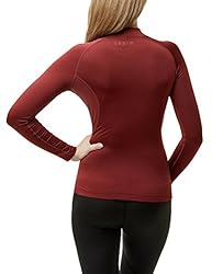 TSLA Women's Thermal Long Sleeve Tops, Mock Turtle