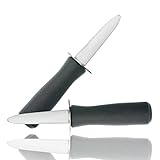 Great Credentials Commercial Grade Oyster Knife, Shucker Knives, Oyster Opener, Clam Knife, Shellfish Knife, Shellfish Opener, Seafood Tool, Stainless Steel Set of 2