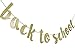 Back to School Gold Glitter Banner for First Day of School Teacher Banner Classroom Decor Decoration Home Schoolyard Party Supplies Cursive Bunting Photo Booth Props Sign